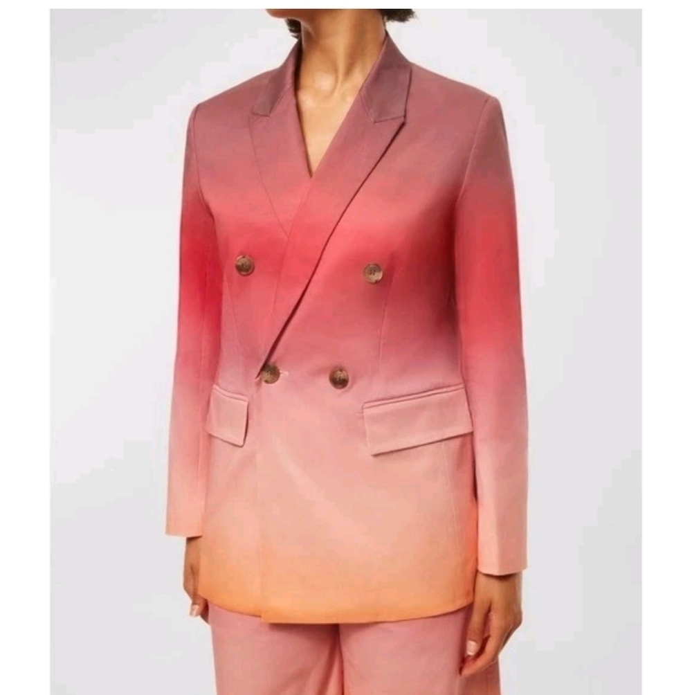 MISA Los AngelesViva Ombré Stretch Cotton Double-Breasted Blazer MWT Size XS